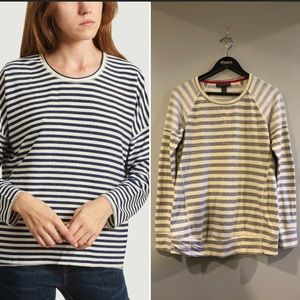 A Pea in the Pod drop shoulder striped sweatshirt